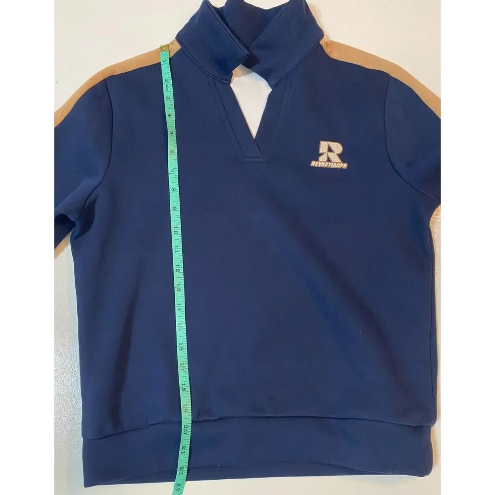 Kids L Navy Athletic Pullover | Stretch Sweatshirt